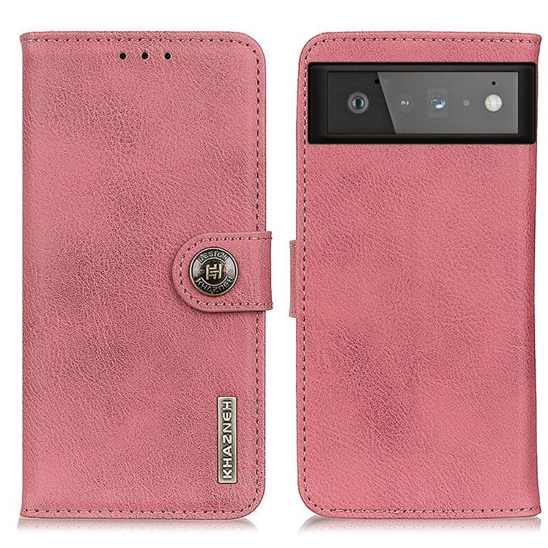 Housse Google Pixel 6 KHAZNEH Effet Cuir Porte Cartes