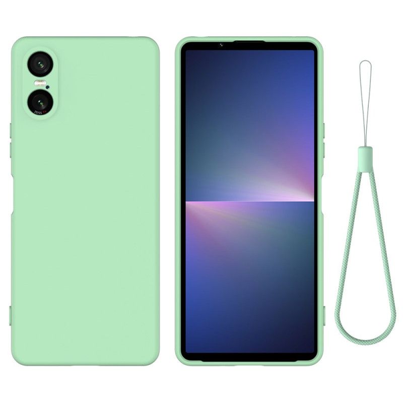 Coque Xperia 10 VI Silicone Liquide à Lanière