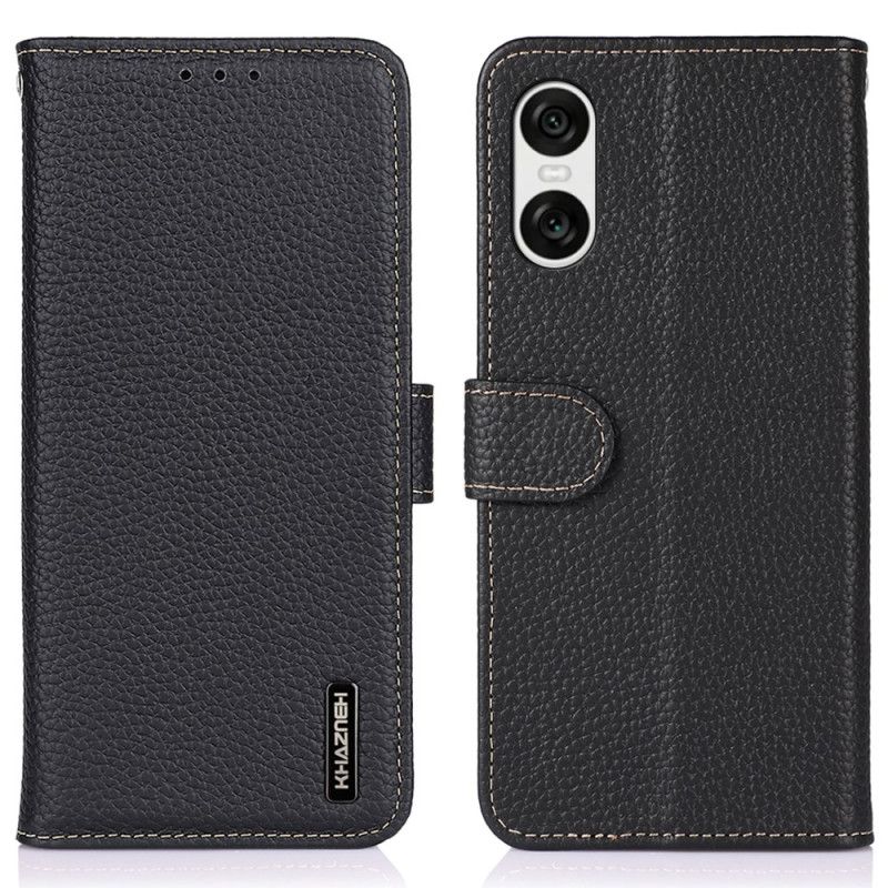 Housse Sony Xperia 10 VI Cuir Litchi KHAZNEH