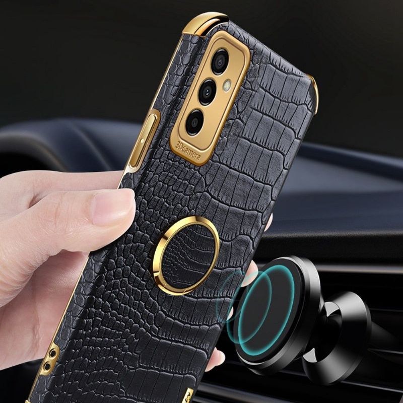 Coque Samsung Galaxy M23 5G Effet Croco avec Anneau