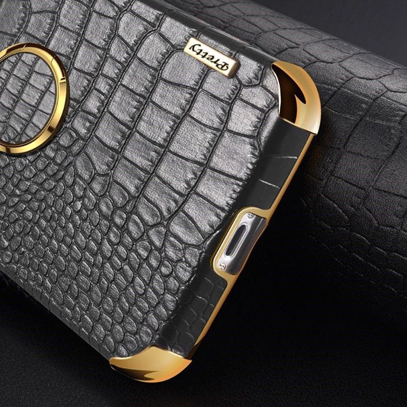 Coque Samsung Galaxy M23 5G Effet Croco avec Anneau