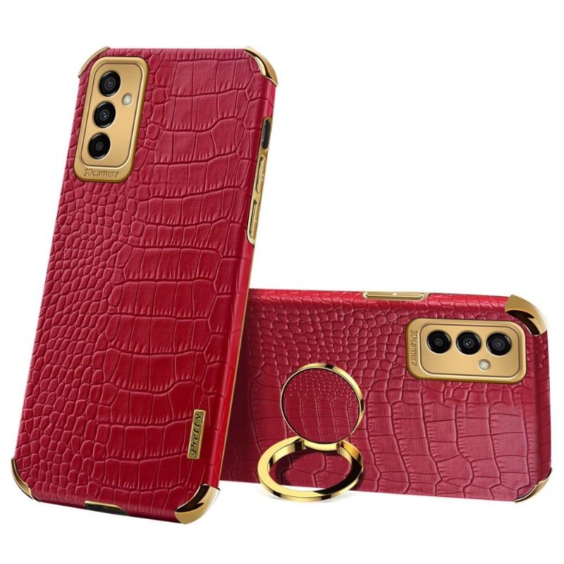 Coque Samsung Galaxy M23 5G Effet Croco avec Anneau