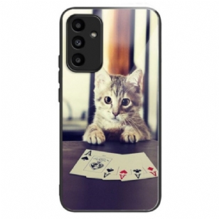 Coque Samsung Galaxy A15 5G / A15 Verre Trempé Chat Poker