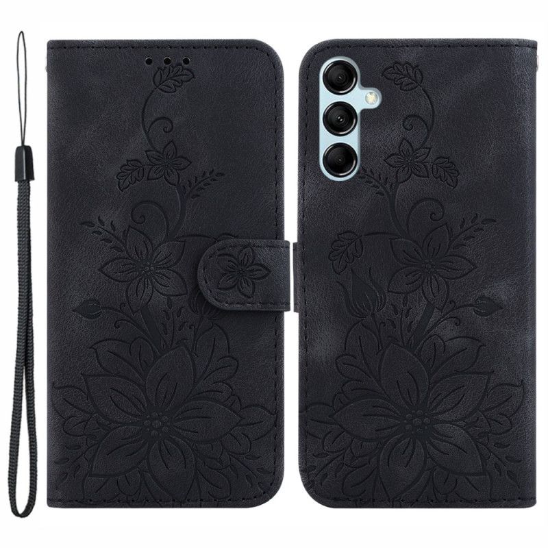 Housse Samsung Galaxy A15 Motif Floral à Lanière