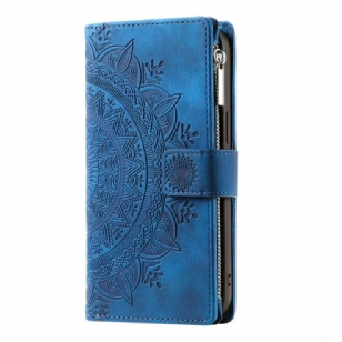 Housse Samsung Galaxy A15 Portefeuille Impression Mandala à Lanière