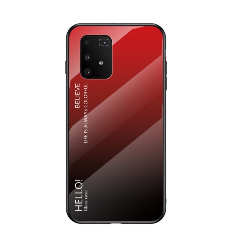 Coque Samsung Galaxy S10 Lite dos en verre dégradé de couleurs
