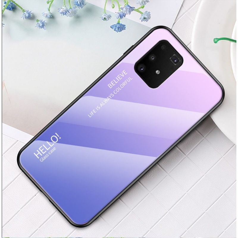 Coque Samsung Galaxy S10 Lite dos en verre dégradé de couleurs