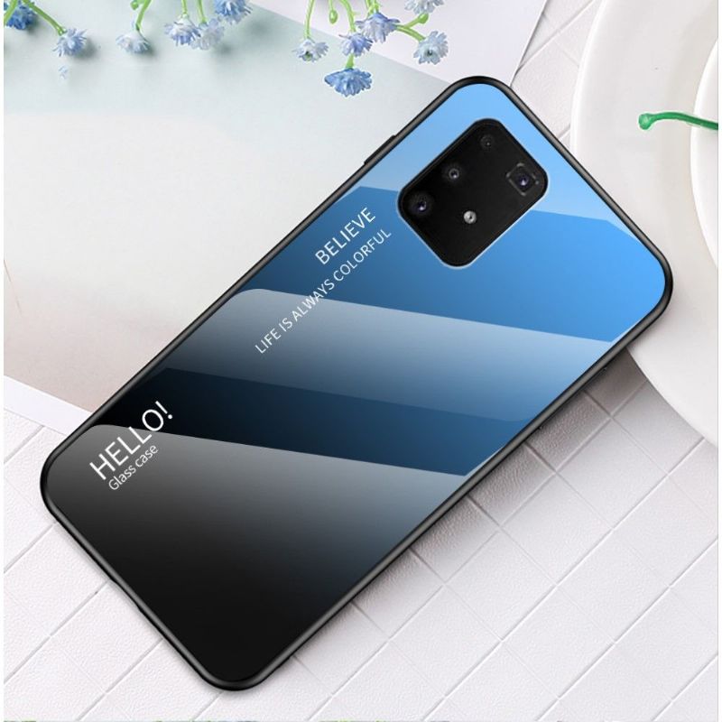 Coque Samsung Galaxy S10 Lite dos en verre dégradé de couleurs