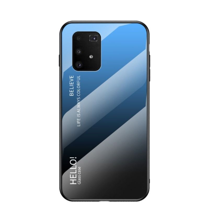 Coque Samsung Galaxy S10 Lite dos en verre dégradé de couleurs