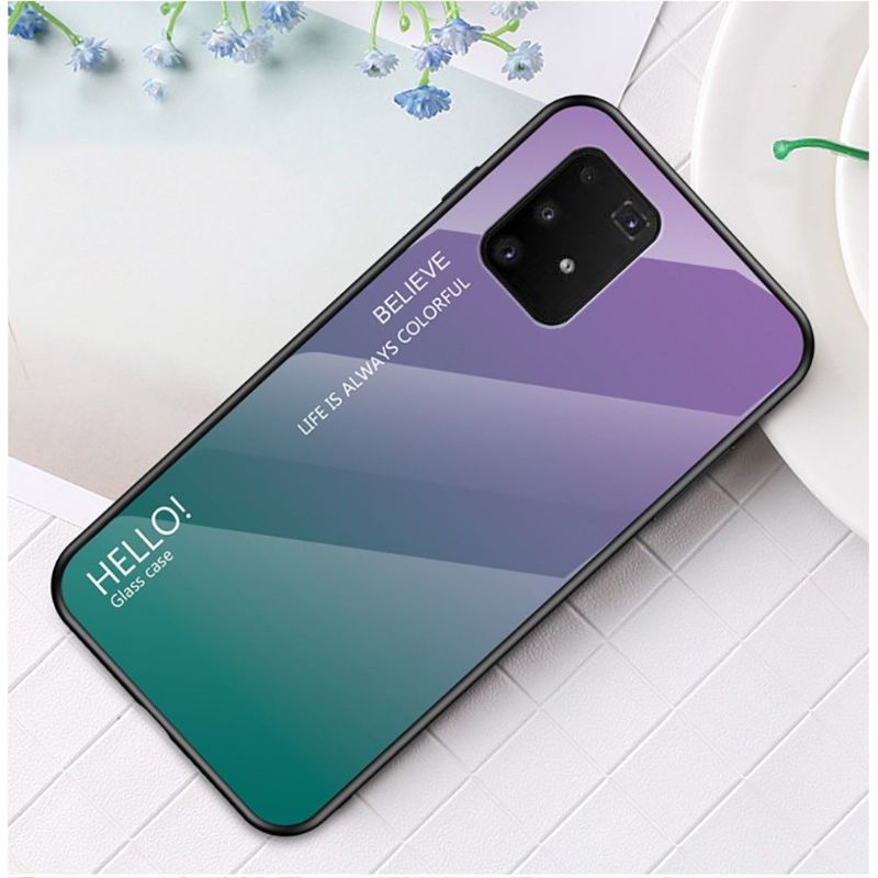 Coque Samsung Galaxy S10 Lite dos en verre dégradé de couleurs