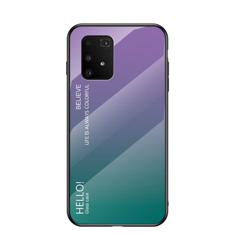 Coque Samsung Galaxy S10 Lite dos en verre dégradé de couleurs
