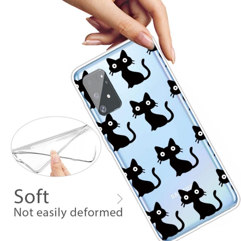 Coque Samsung Galaxy S10 Lite transparente chats noirs