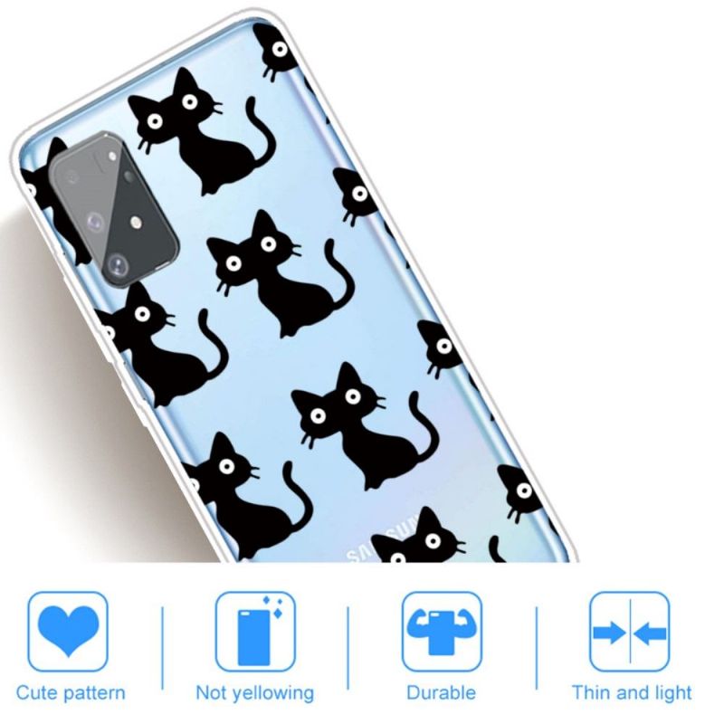 Coque Samsung Galaxy S10 Lite transparente chats noirs