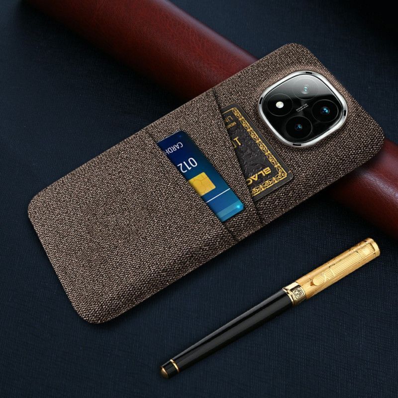 Coque Xiaomi Redmi Note 14 Pro Plus 5G Tissu Porte-Cartes