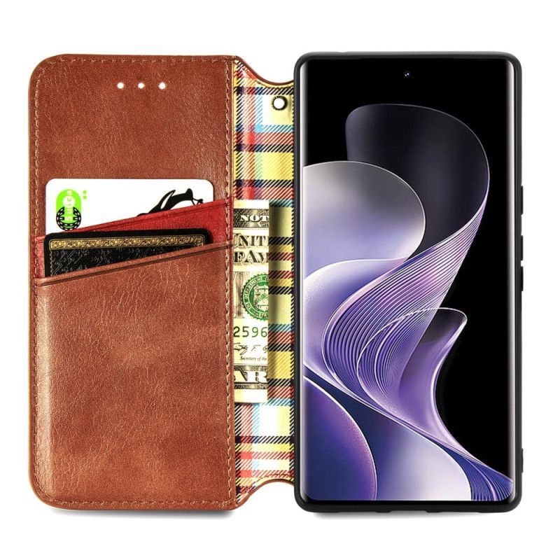 Flip Cover Xiaomi Redmi Note 14 Pro Plus 5G Effet daim Frise