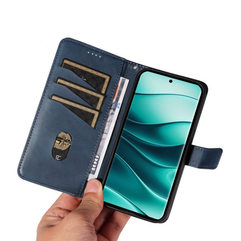 Housse Xiaomi Redmi Note 14 Pro Plus 5G / 14 Pro 5G / Poco X7 Bicolore Lignes à Lanière