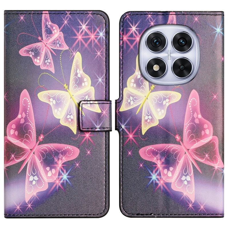 Housse Xiaomi Redmi Note 14 Pro Plus 5G / 14 Pro 5G / Poco X7 Papillons Scintillants