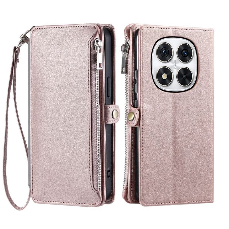 Housse Xiaomi Redmi Note 14 Pro Plus 5G / 14 Pro 5G / Poco X7 Portefeuille et Lanière