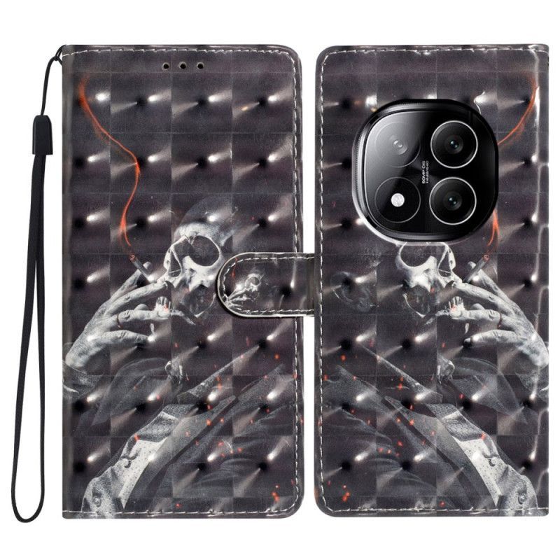 Housse Xiaomi Redmi Note 14 Pro Plus 5G Squelette Fumeur 3D