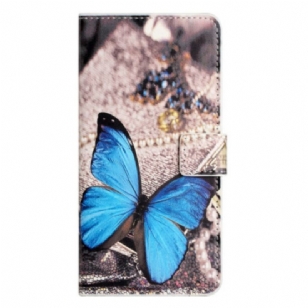 Houssse Xiaomi Redmi Note 14 Pro Plus 5G / 14 Pro 5G / Poco X7 Papillon bleu