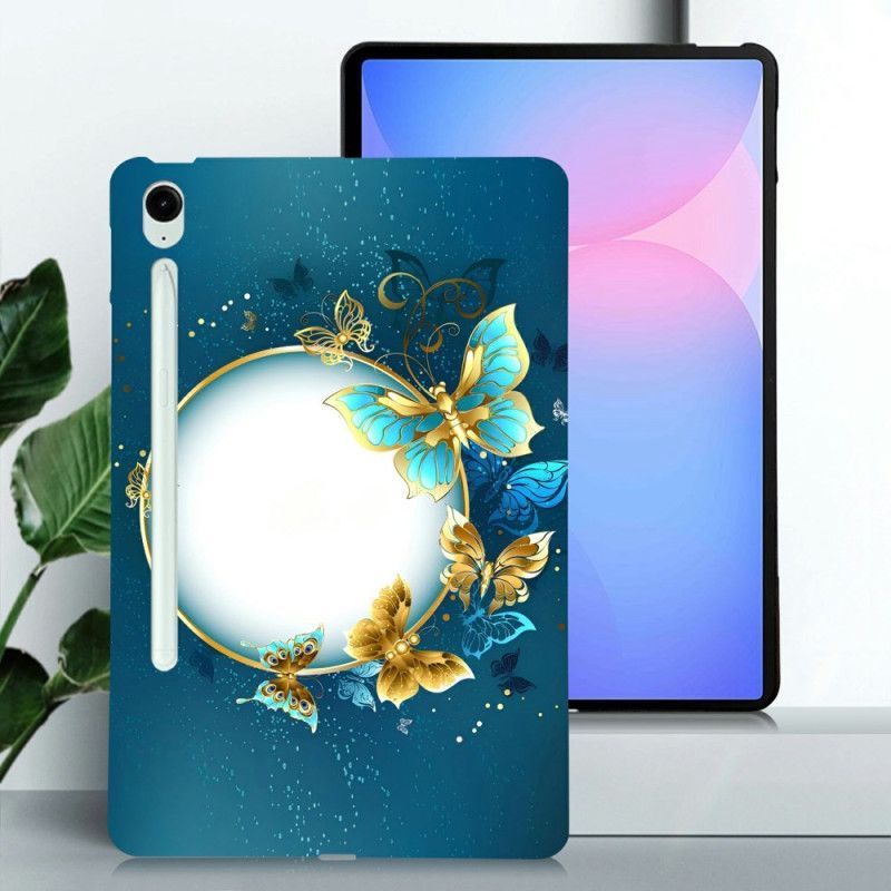Coque Samsung Galaxy Tab S10 FE Plus Cercle et Papillons