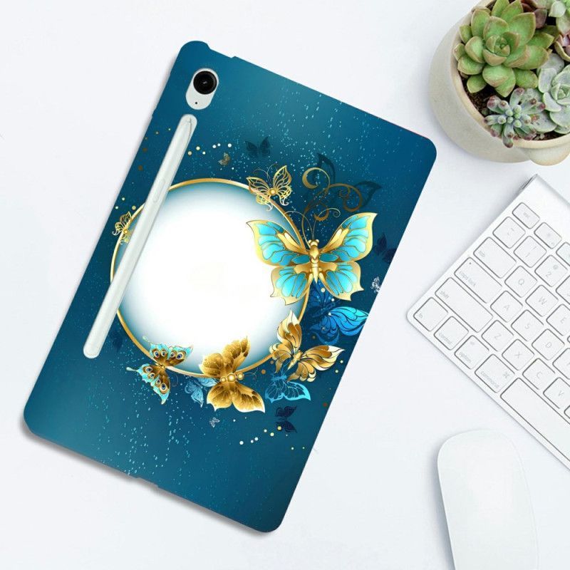 Coque Samsung Galaxy Tab S10 FE Plus Cercle et Papillons