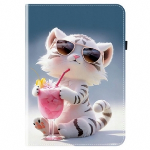 Étui Samsung Galaxy Tab S10 FE Plus Tigre Cartoon