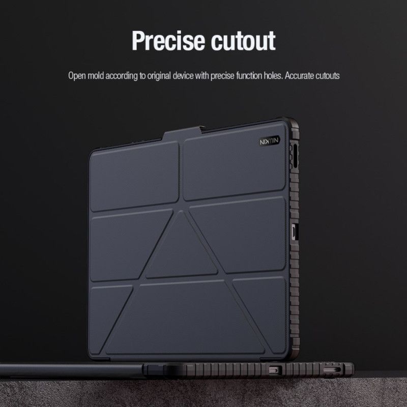 Smart Case Samsung Galaxy Tab S10 FE Plus Bumper avec Support Origami et Couvercle Coulissant NILLKIN