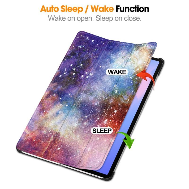 Smart Case Samsung Galaxy Tab S10 FE Plus Motif Galaxie