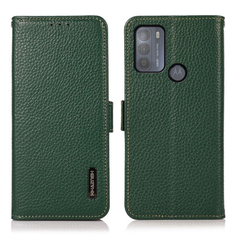 Housse Motorola Moto G50 Cuir Grainé KHAZNEH