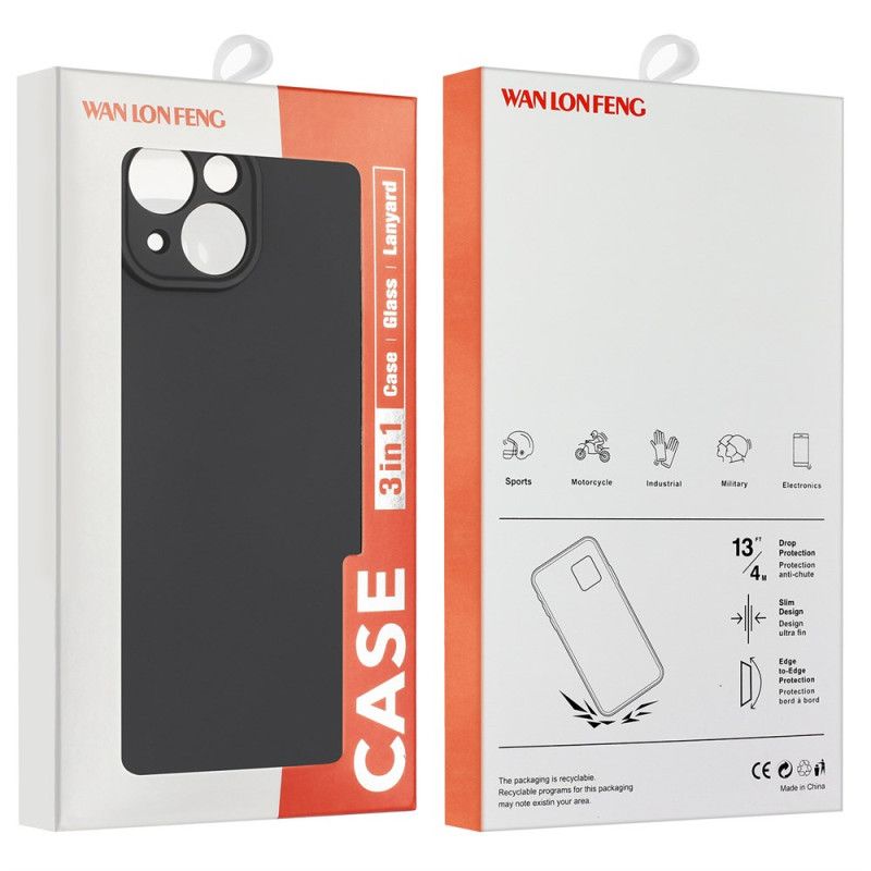 Coque OnePlus Nord 4 Silicone Mat avec Protection d'Écran en Verre Trempé