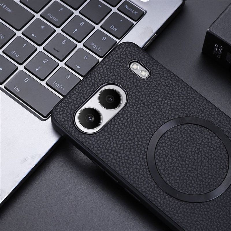 Coque OnePlus Nord 4 Simili Cuir Litchi Compatible MagSafe