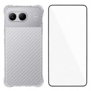 Coque OnePlus Nord 4 Transparente Renforcée avec Protection Écran en Verre Trempé