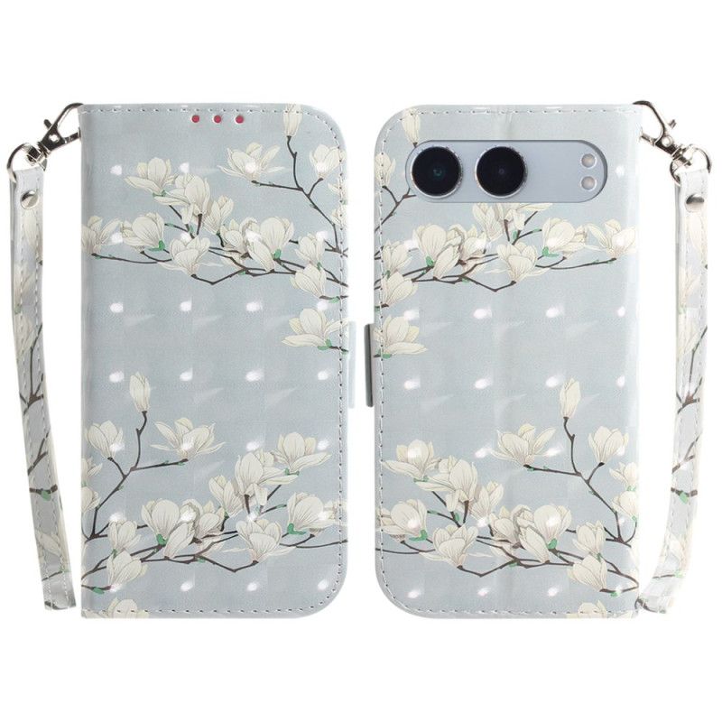 Housse OnePlus Nord 4 Magnolias à Lanière
