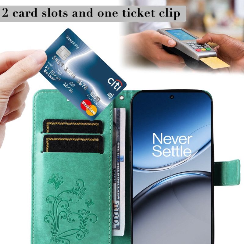 Housse OnePlus Nord 4 Papillons Géants à Lanière