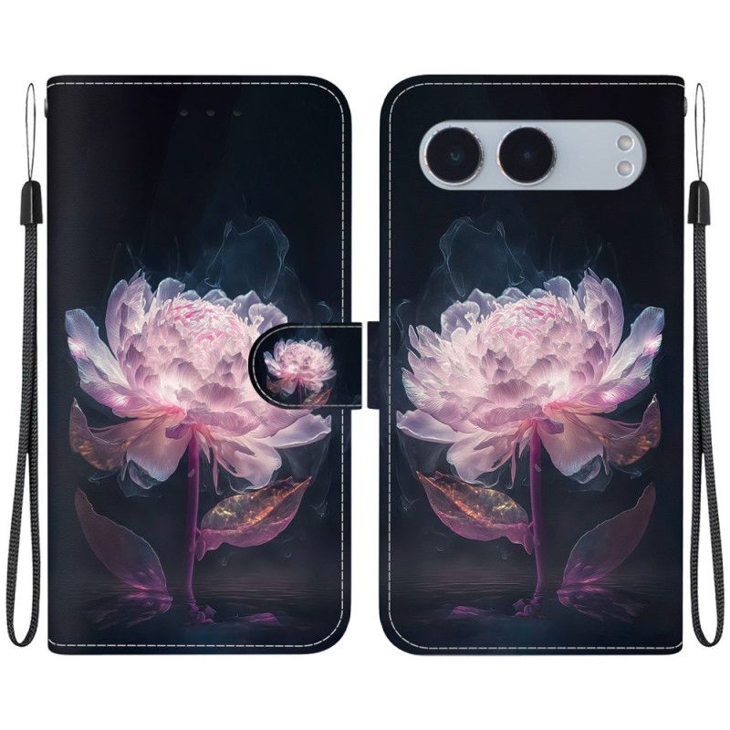 Housse OnePlus Nord 4 Pivoine Pourpre à Lanière