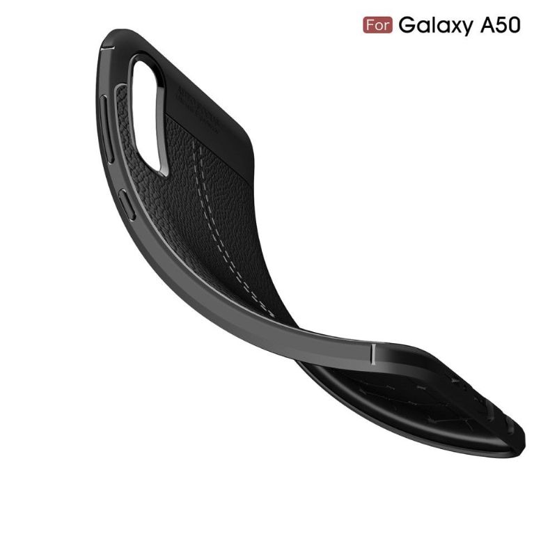 Samsung Galaxy A70 - Coque gel finition simili cuir