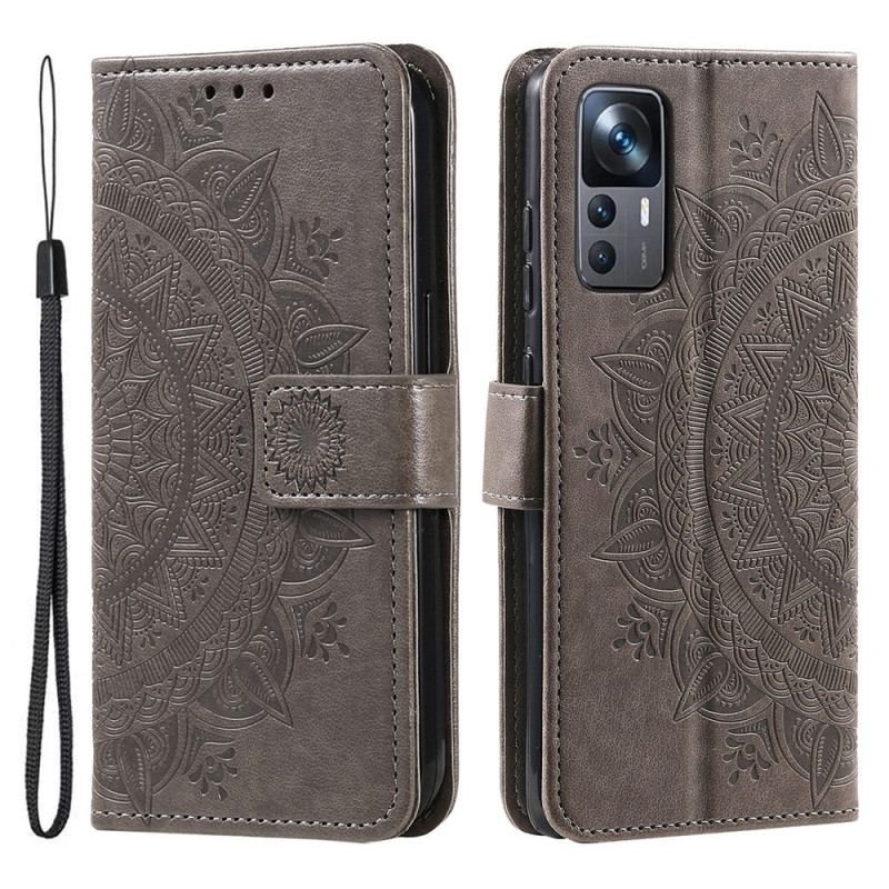 Housse Xiaomi 12T / 12T Pro Mandala Soleil avec Lanière