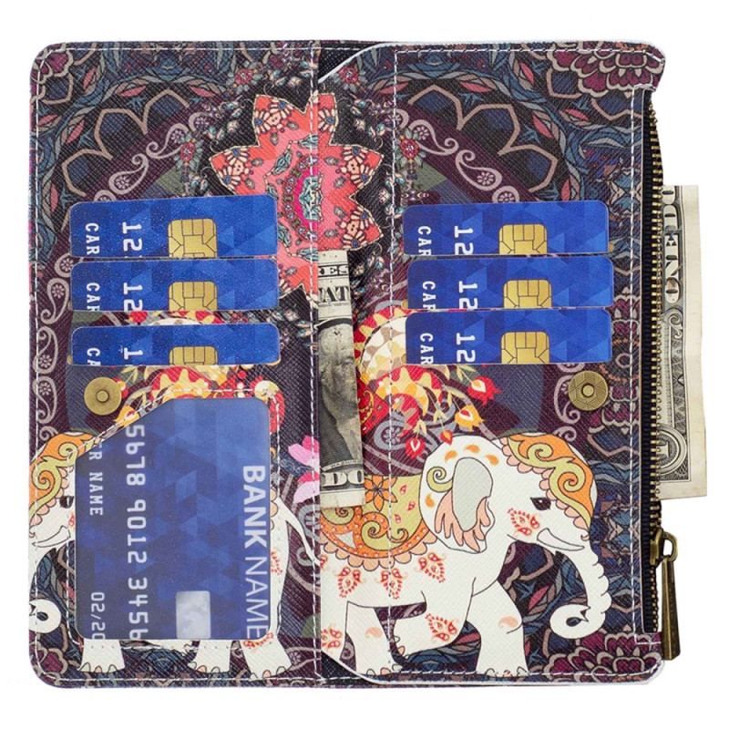 Housse Xiaomi 12T / 12T Pro Poche Zippée Éléphant