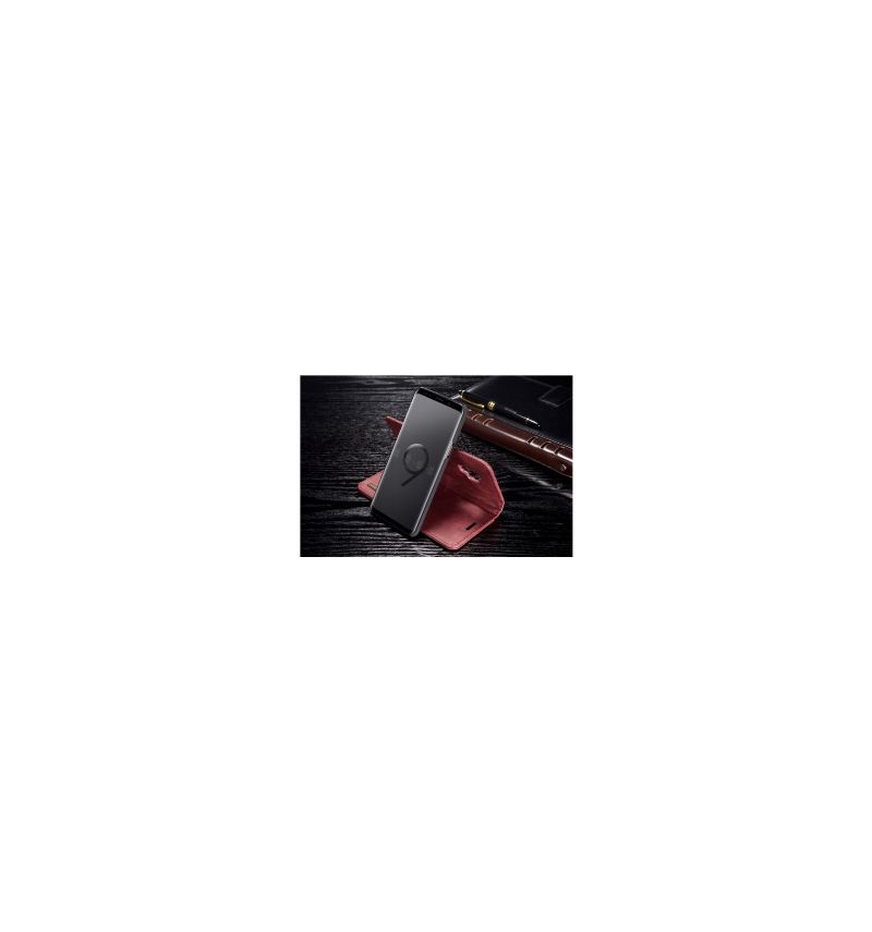 Housse portefeuille + coque amovible Samsung Galaxy S9 - Rouge