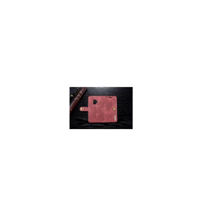 Housse portefeuille + coque amovible Samsung Galaxy S9 - Rouge