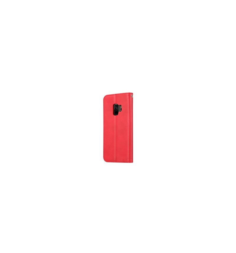 Housse Samsung Galaxy S9 Leather Wallet - Rouge