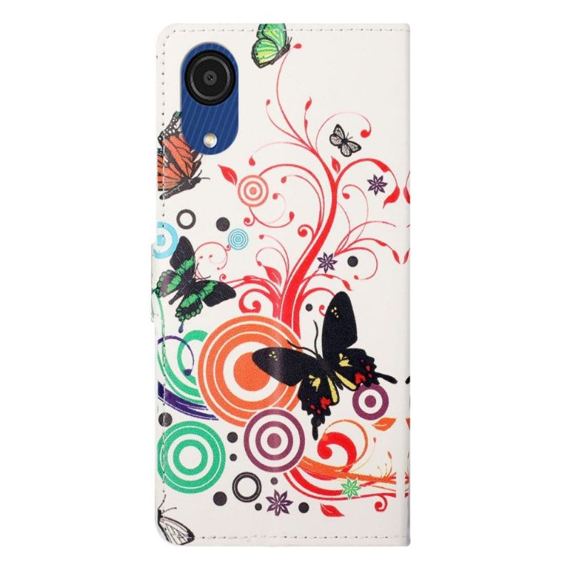 Housse Samsung Galaxy A03 Core Papillons Rétro