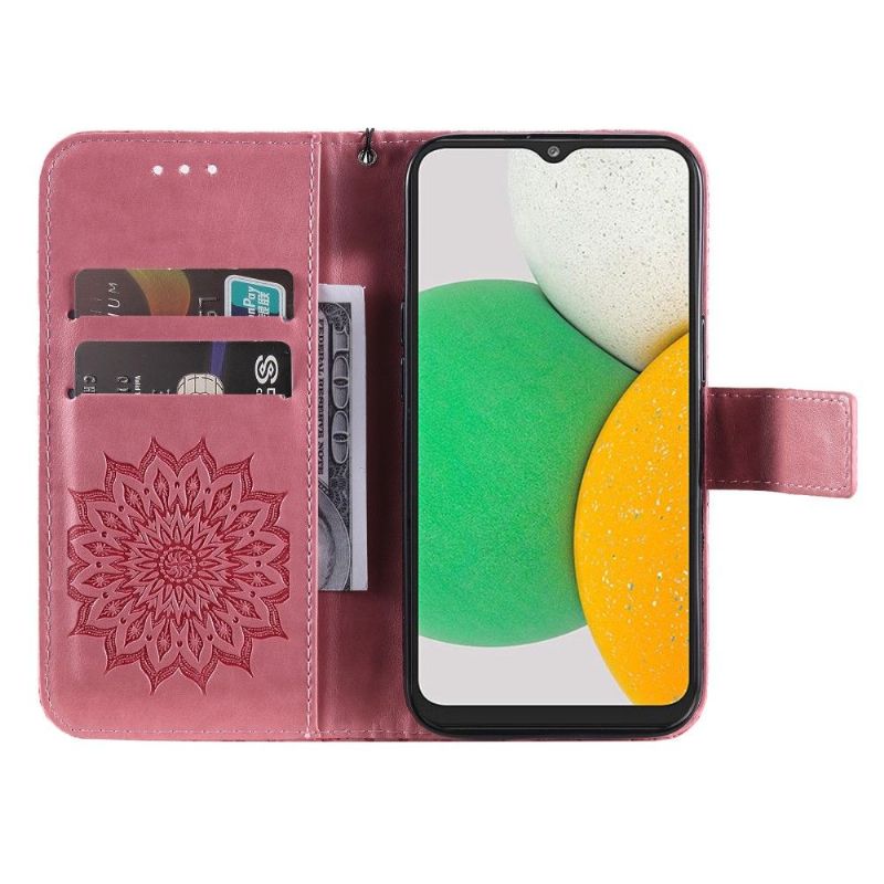 Housse Samsung Galaxy A03 Core Sunflower à lanière