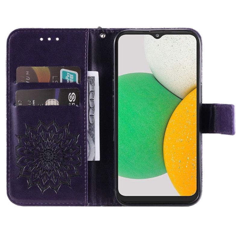 Housse Samsung Galaxy A03 Core Sunflower à lanière