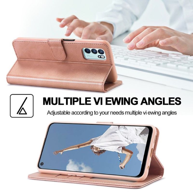 Housse Oppo Reno 6 5G Effet Cuir LC.IMEEKE
