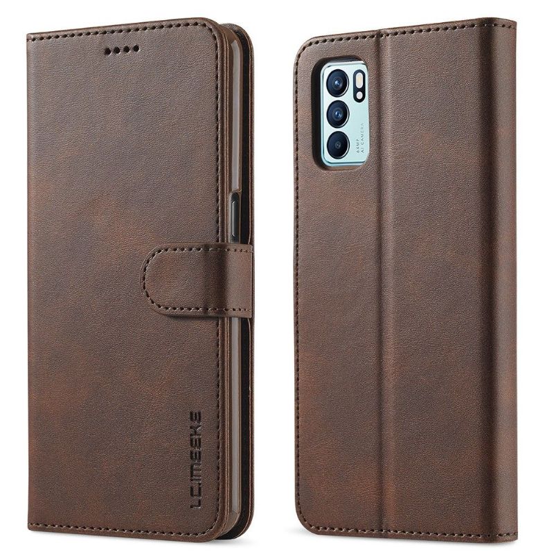 Housse Oppo Reno 6 5G Effet Cuir LC.IMEEKE