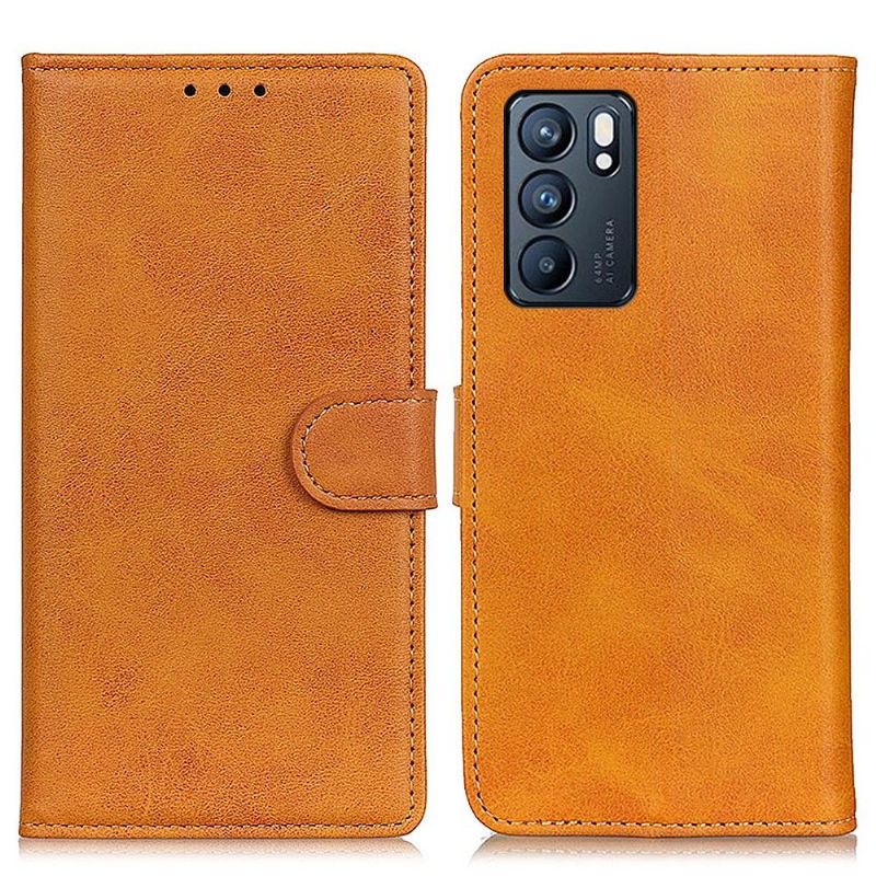 Housse Oppo Reno 6 5G Marius effet cuir mat