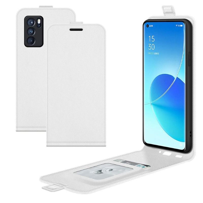 Housse Oppo Reno 6 5G simili cuir avec rabat vertical