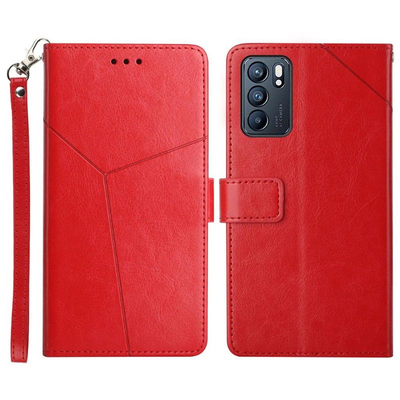 Oppo Reno 6 5G - Housse effet cuir Y Lines